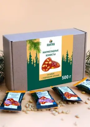 Мармелад сосновый с кедровыми орешками, 500 г
