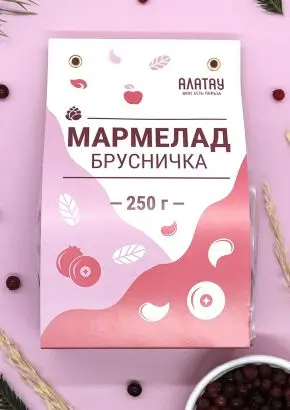 Мармелад ягодный Брусничный, 250 гр
