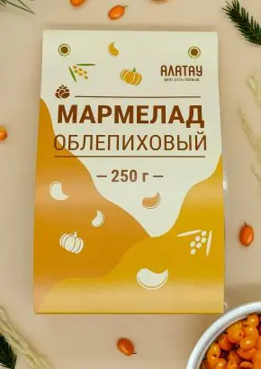 Мармелад ягодный Облепиховый, 250 гр