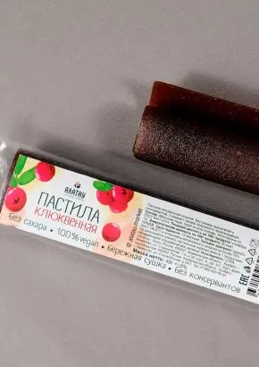 Пастила клюквенная (без сахара) 45 г