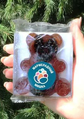 Мармелад сосновый "Мишка" на пектине с сосновой шишкой, 90 г