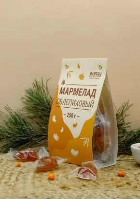 Мармелад ягодный Облепиховый, 250 гр