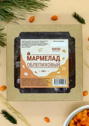 Мармелад ягодный Облепиховый, 500 гр