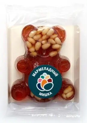 Мармелад сосновый "Мишка" на пектине с кедровыми орешками, 90 г