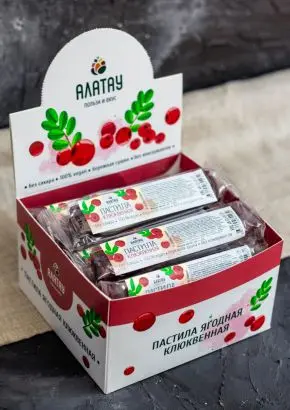 Пастила без сахара ягодная клюквенная 900 г