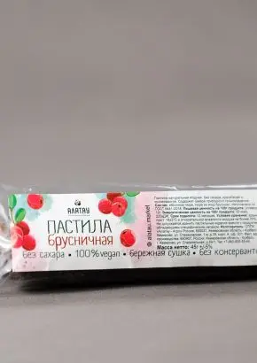 Пастила брусничная (без сахара) 45 г
