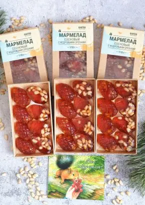 Подарочный набор мармелад с кедровыми орехами 6 шт по 110 г